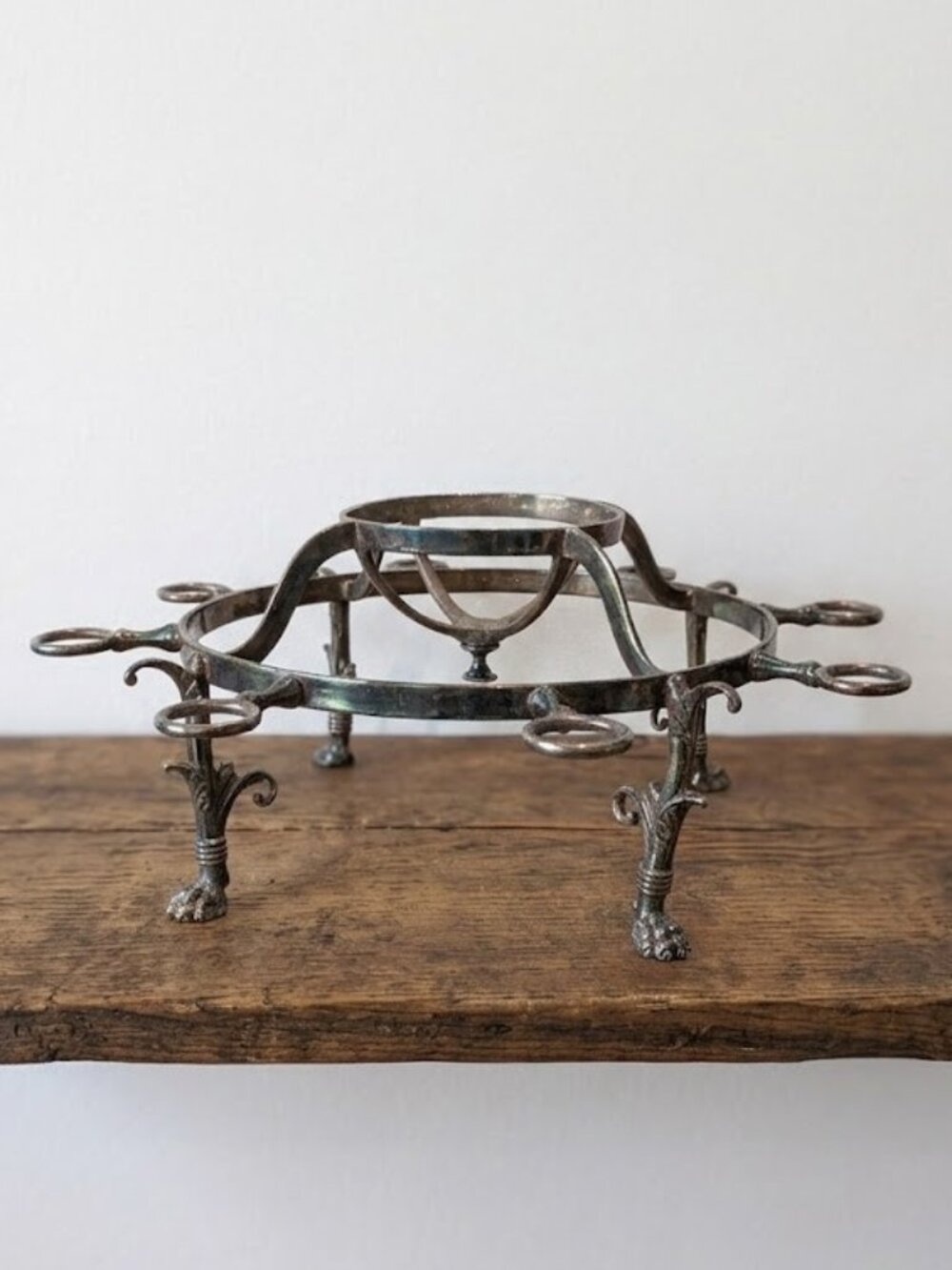 Vintage Silverplate Epergne Frame Centerpiece Stand Cordial Liquor Holder Taiwan